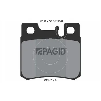 Brzdová destička Sada brzdových destiček, kotoučová brzda PAGID T1014N
