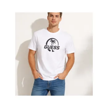 Pánské tričko Guess cn ss logo palm t-shirt M