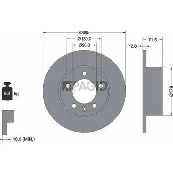 Brzdový kotouč Brzdový kotouč PAGID 55287N