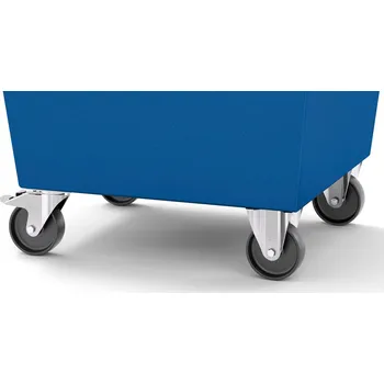 Sada koleček z elektricky vodivého plastu pro mobilní záchytné vany na sudy