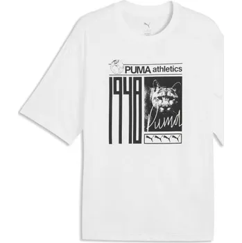 Pánské triko Puma GRAPHIC PHOTO PRINT TEE XXL Bílá, Černá