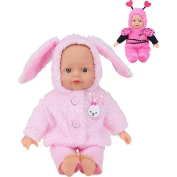 Panenka Panenka miminko v oblečku s kapucí zvířátko 33cm různé druhy