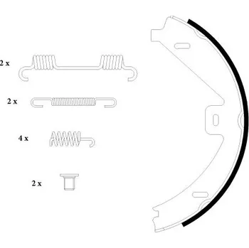 Brzdová čelist Sada brzdových čelistí, parkovací brzda PAGID H1691N
