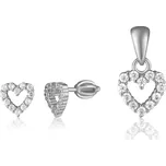 JVD Krásná stříbrná sada šperků Srdce SVLS0149SH2BI00 (přívěsek, náušnice) + 2 měsíce na vrácení zboží