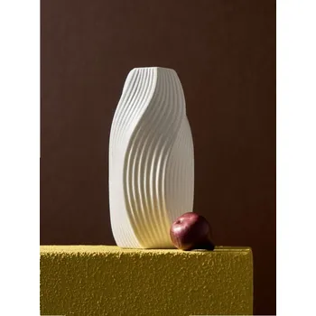 Váza Sinsay - Rýhovaná váza - bílá - 477IN-00X - 477IN-00X-ONE