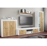 Vcm 4dílná nástěnná skříňka Usilo XL, dub medový