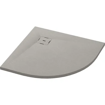 Sprchová vanička Dune betonově šedá - čtvrtkruhová sprchová vanička 80x80, Mineralite W32R5508014
