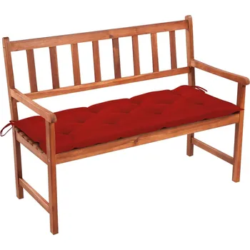 Zahradní lavice zahrada-XL Zahradní lavice s poduškou 120 cm masivní akáciové dřevo 3063789