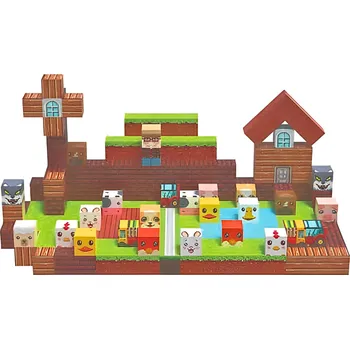 ostatní stavebnice Stavebnice GOWI Farma v kostkách 100 dílků