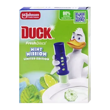 WC čistič Duck WC bodový blok Fresh Discs Mint Mission 36 ml