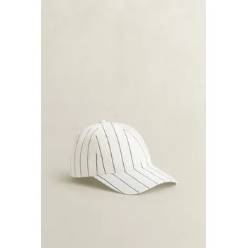 Kšiltovka KŠILTOVKA GANT STRIPED LINEN BLEND CAP EGGSHELL