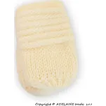 Baby Nellys Zimní pletené kojenecké rukavičky - smetana | Velikost koj. oblečení: 0-1rok