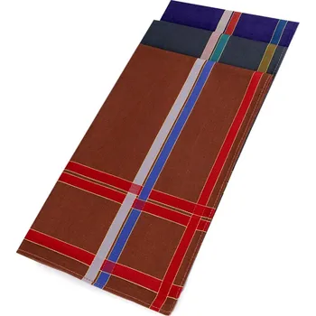 Látkový kapesník Pánský kapesník česaný exklusive, střední, 3 mix náhodných vzorů tmavý