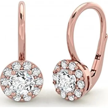 Náušnice Couple, Elegantní dívčí náušnice Andie, růžové zlato se zirkony, 585-66-3-0288.4C00.0.00.001.07