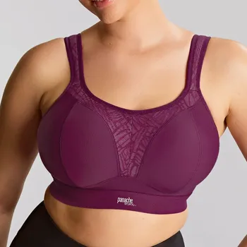 Dámské spodní prádlo Panache Sport - Panache Sport sportovní podprsenka bez kostic berry/chalk 32DD 7341D