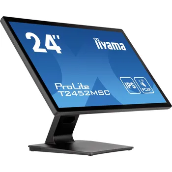 Monitor Iiyama ProLite T2452MSC-B1AG dotykový monitor Energetická třída (EEK2021): E (A - G) 60.5 cm (23.8 palec) 1920 x 1080 Pixel 16:9 5 ms HDMI(TM), DisplayPort,