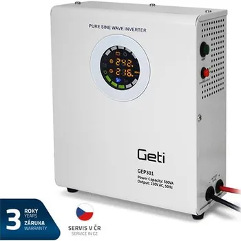 Záložní zdroj Zdroj záložní GETI GEP301 sinus 300W nástěnný (500VA)