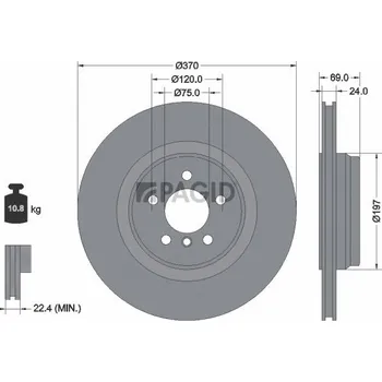Brzdový kotouč Brzdový kotouč PAGID 55700NC