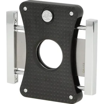 Humidor Doutníkový ořezávač Caseti Aston, chrome/black, 19mm