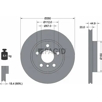 Brzdový kotouč Brzdový kotouč PAGID 56053NC