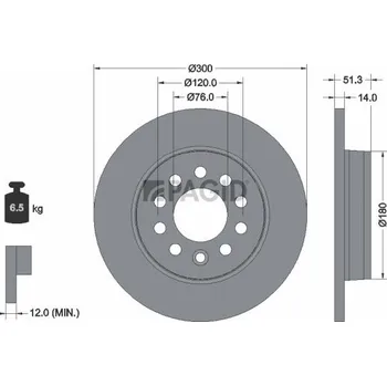 Brzdový kotouč Brzdový kotouč PAGID 56452NC