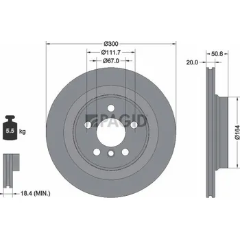 Brzdový kotouč Brzdový kotouč PAGID 55745NC