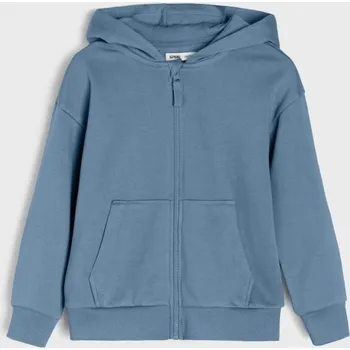 Oblečení a móda Sinsay - Základní rozepínací mikina s kapucí - modrá - 817HR-55X - 817HR-55X-98