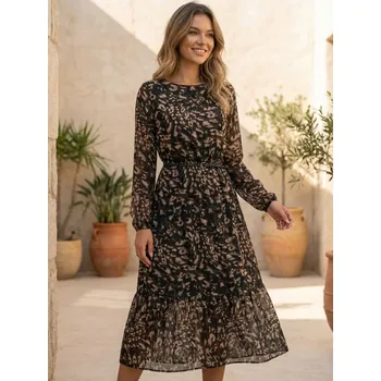 Dámské šaty Sinsay - Vzorované midi šaty - vícebarevná - 683FI-MLC - 683FI-MLC-M