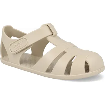 Dívčí sandály Barefoot dětské gumové sandály Igor - Nemo Solid Arena béžové Velikost: 20