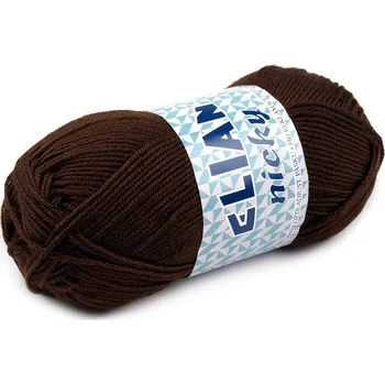 Příze Pletací příze Nicky 50 g, střední, 11 (1182) hnědá