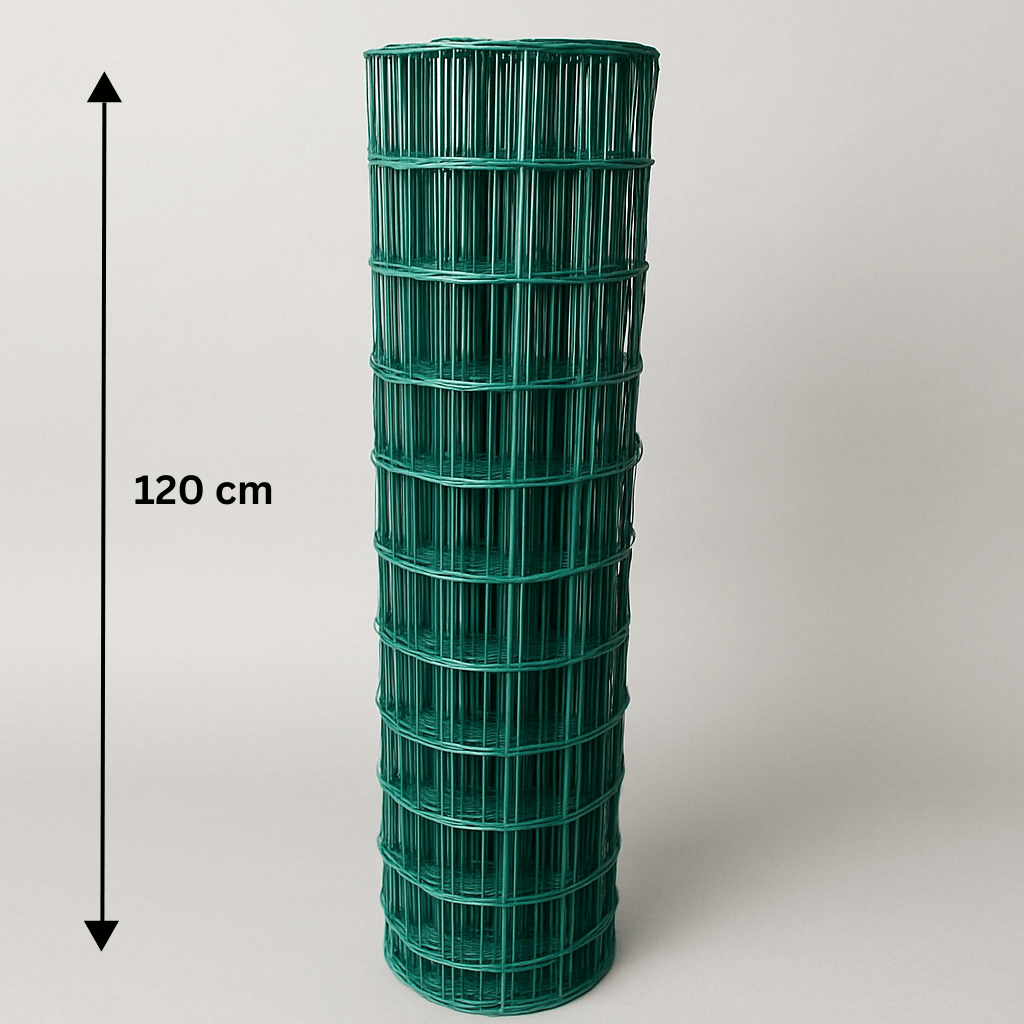 Svařované pletivo poplastované Metuje - zelené - výška 120 cm, oko 100*75 mm, role 25 m - Vysoká Kvalita Za Skvělou Cenu