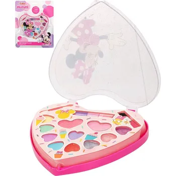 Přípravek na rty Sada krásy Disney Minnie Mouse srdce dětské šminky oční stíny + lesky na rty | 707667