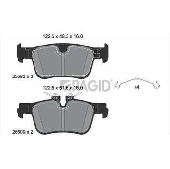 Brzdová destička Sada brzdových destiček, kotoučová brzda PAGID T2941N
