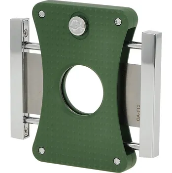 Humidor Doutníkový ořezávač Caseti Aston, chrome/green, 19mm