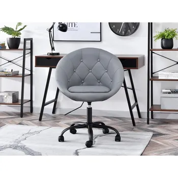 Křeslo Křeslo na kolečkách DERIAN - šedé 1 / černé