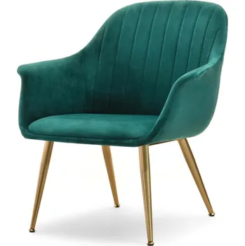 Křeslo Čalouněné křeslo RAUL - zelené / zlaté