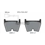 Sada brzdových destiček, kotoučová brzda PAGID T2581N