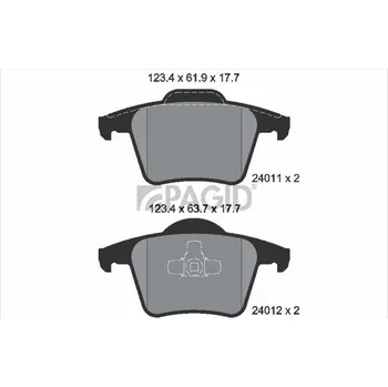 Brzdová destička Sada brzdových destiček, kotoučová brzda PAGID T1394N