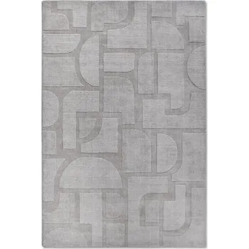 Koberec Kusový koberec Villeroy & Boch 106174 Grey, 3D geometrický vzor, vlna Rozměry koberců: 80x150