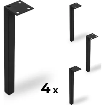 Sada koupelnových doplňků Elvisia Kovové nohy SIMPLE L-200 | černá 4ks