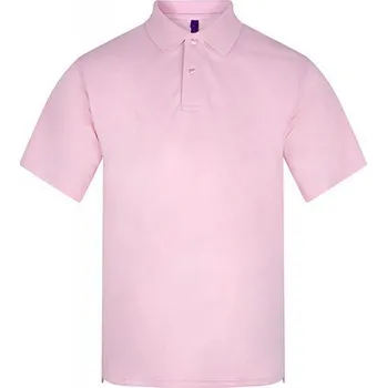 Pánské tričko Henbury Pánská polokošile Coolplus z piké úpletu Barva: růžová světlá, Velikost: L W475