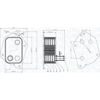 Chladič motoru Olejový chladič, motorový olej MAGNETI MARELLI 350300006000