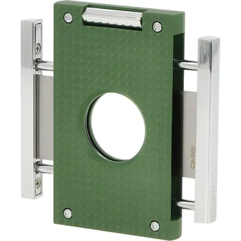 Humidor Doutníkový ořezávač Caseti Reallon, chrome/green, 20mm
