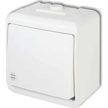 vypínač Vypínač č.7 nástěnný, IP54, bílý, Karlik