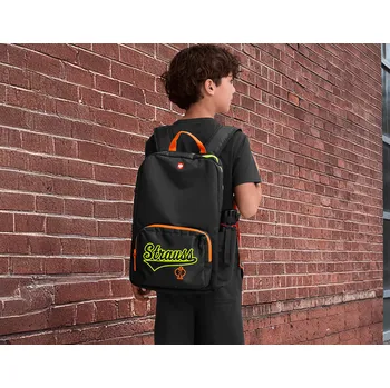 Batoh e.s.e:pic, dětské černá/výstražná žlutá/výstražná oranžová Strauss