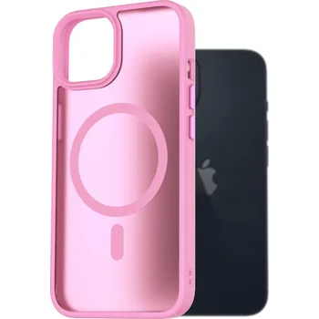 Pouzdro na mobilní telefon AlzaGuard Matte Case Compatible with Magsafe pro iPhone 14 levandulově růžový