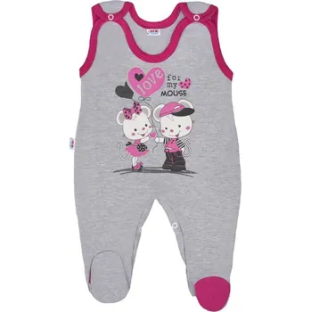 NEW BABY Dětské dupačky New Baby Love Mouse | Velikost: 68 (4-6m)