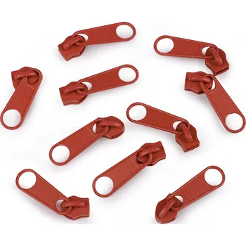 Zip Jezdec ke spirálovým zipům No 5 pro metráž typu POL, střední, 287 rezavá tmavá