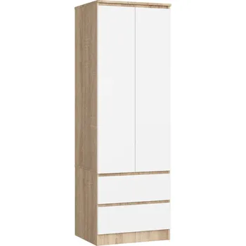 Šatní skříň Šatní skříň se šuplíky 60 cm WREN - dub sonoma / bílá