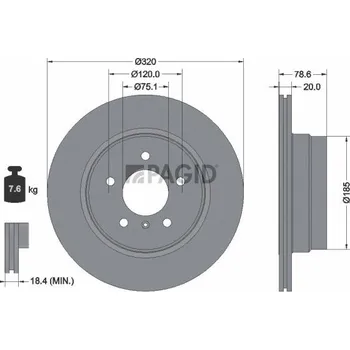 Brzdový kotouč Brzdový kotouč PAGID 54611NC